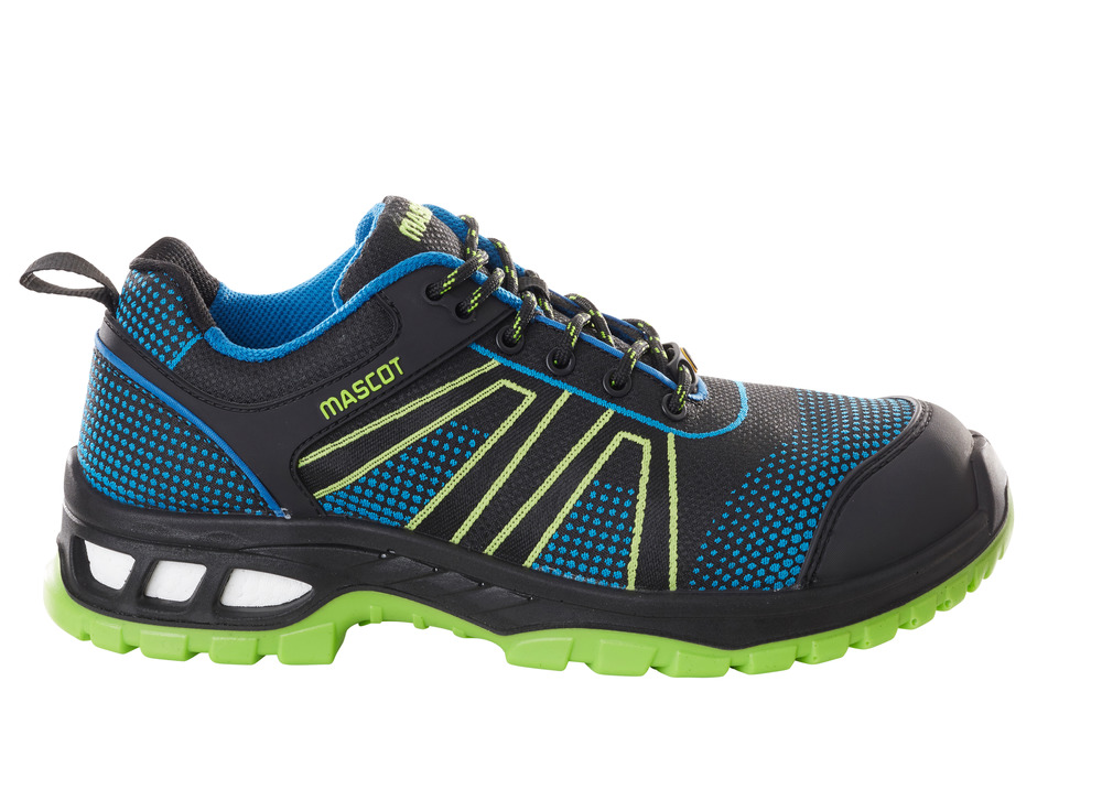 Sicherheitshalbschuh S1P m. Schnürsenkel Sicherheitshalbschuh S1P Sicherheitsschuhe Größe 1039, schwarzblau/limonengrün