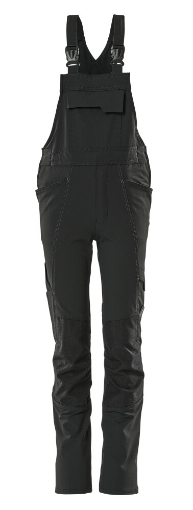 Latzhose für Kinder, ULTIMATE STRETCH Latzhose für Kinder Größe 104, schwarz