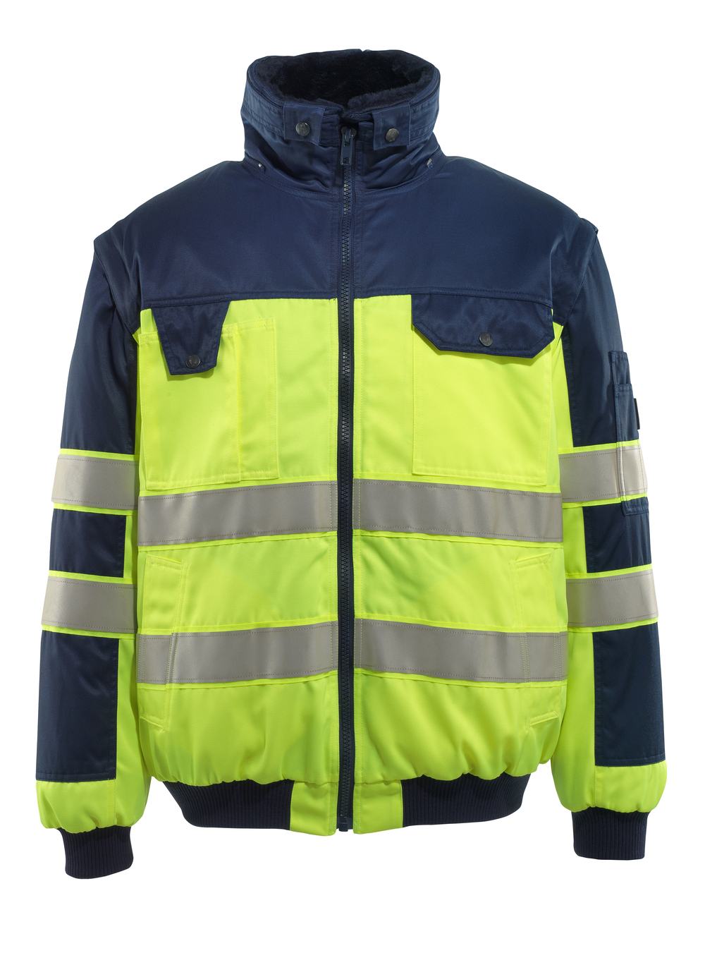 MASCOT® Livigno Pilotjacke Größe 2XL, hi-vis gelb/marine