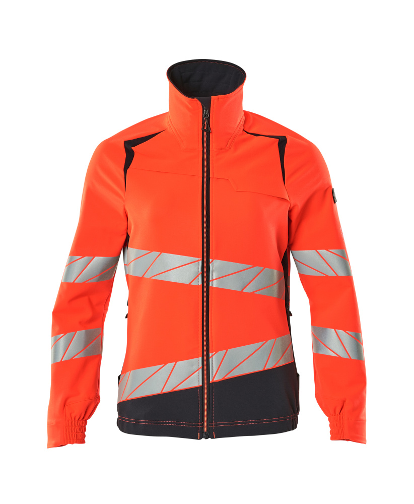 Jacke, Damen, ULTIMATE STRETCH Arbeitsjacke Größe 2XL, Hi-vis rot/schwarzblau