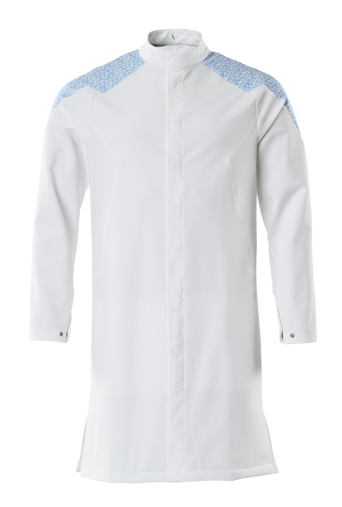 Mantel, ULTIMATE STRETCH Kittel Größe 2XL, weiss/azurblau