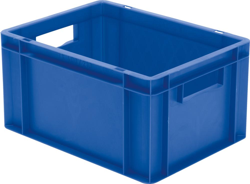 Transport-Stapelkasten B400xT300xH210 mm blau, geschlossen mit Griffloch LA-KA-PE