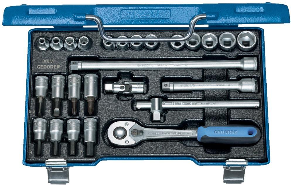 Steckschlüssel-Garnitur 3/8" 30IMU-10 26-teilig Gedore