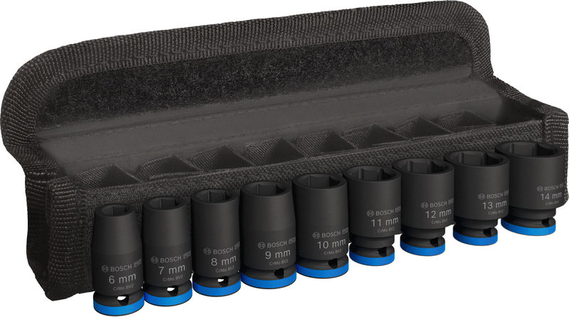 PRO Impact Steckschlüsselsatz Set, 1/4", Standard, 9‑tlg.