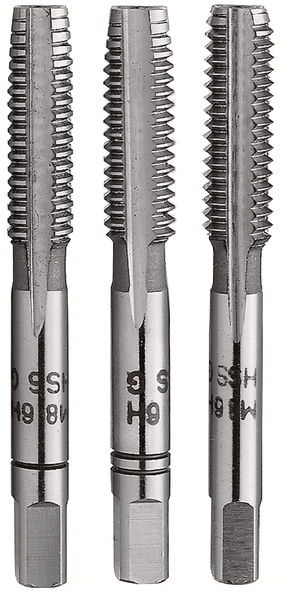 Handgewindebohrersatz HSS-G DIN 352 BSW 1"x8