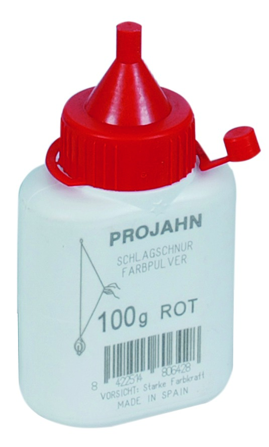 Farbpulverflasche 100g rot fuer Schlagschnurroller