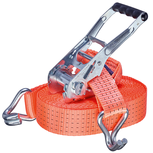 Ratschen-Zurrgurt, 8 Meter, 50 mm, 2-teilig, mit Spitzhaken Feldtmann