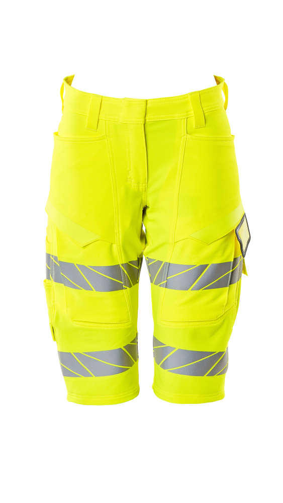 Shorts, Damenpassform, DIAMOND, Stretch Shorts Größe C34, hi-vis gelb