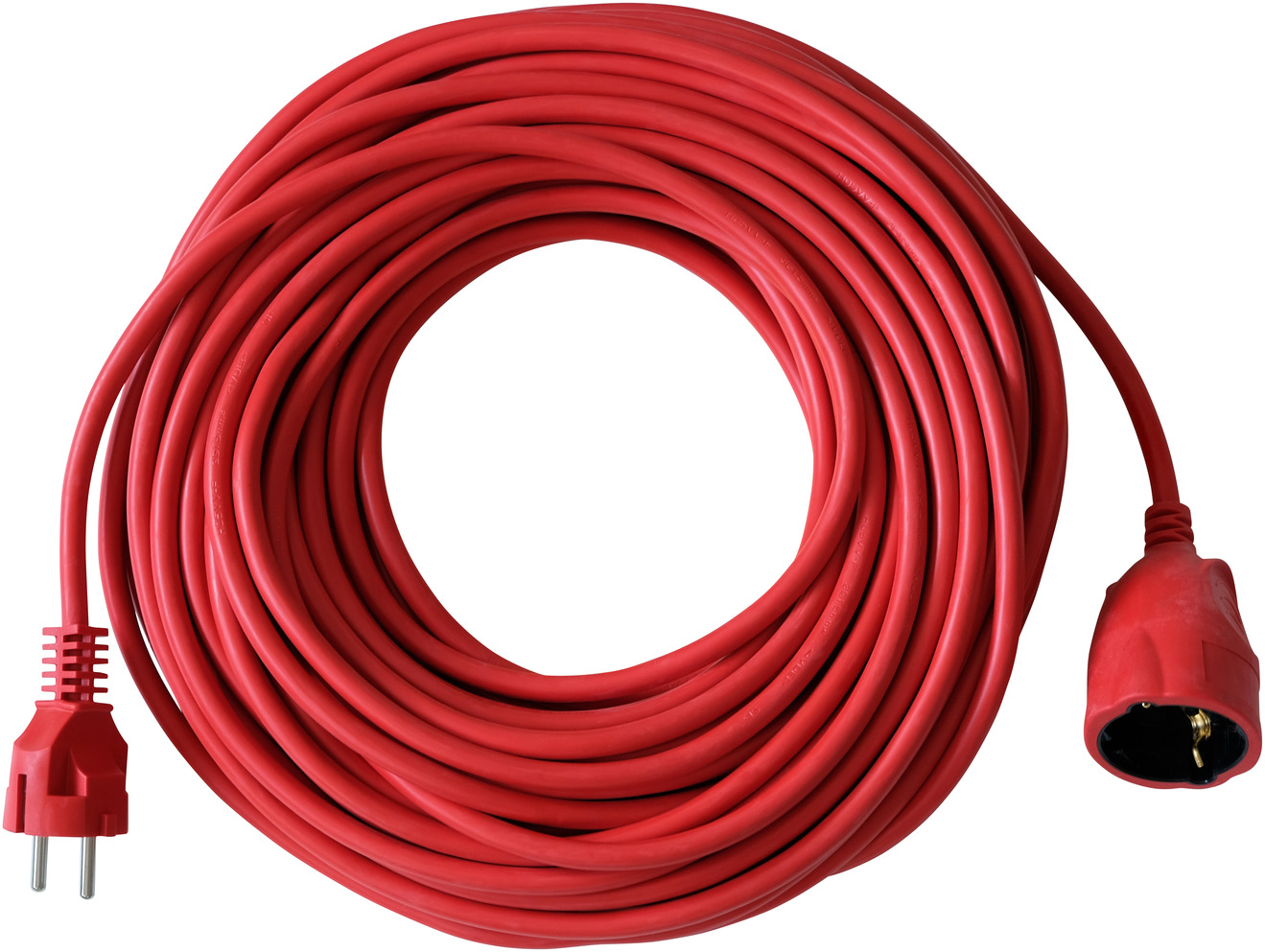 Kunststoff-Verlängerung Rot 25m H05VV-F 3G1,5