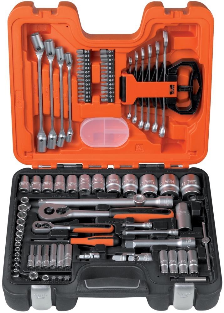 Steckschl.-Grt. 1/4"+1/2"91tlg. S910 Bahco