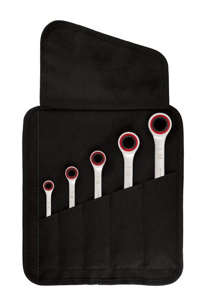 Ringmaulratschenschlüssel Ratschenschlüssel-Set, 5-tlg.