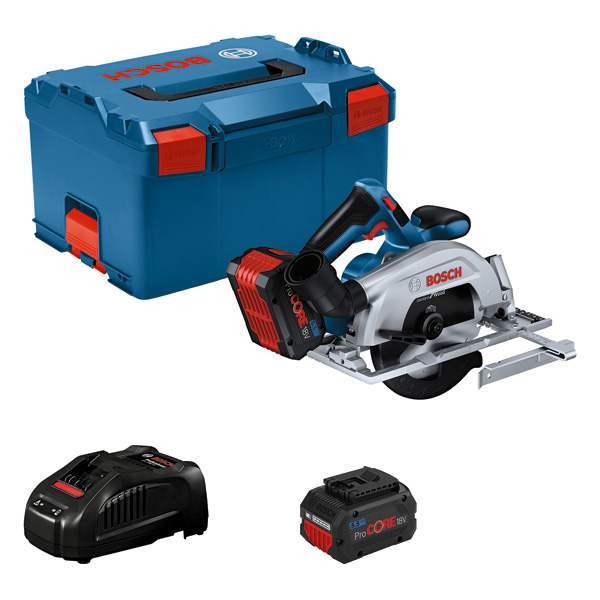 Akku-Kreissäge GKS 18V-57-2, 2 x Akku ProCORE18V 5.5Ah in L-BOXX