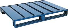 Stahlflachpalette B1000xT800xH125 mm RAL 5010 Traglast 2000kg