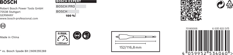 EXPERT SelfCut Speed Flachfräsbohrer-Set, 14/16/18/20/22/24 mm, 6-tlg.