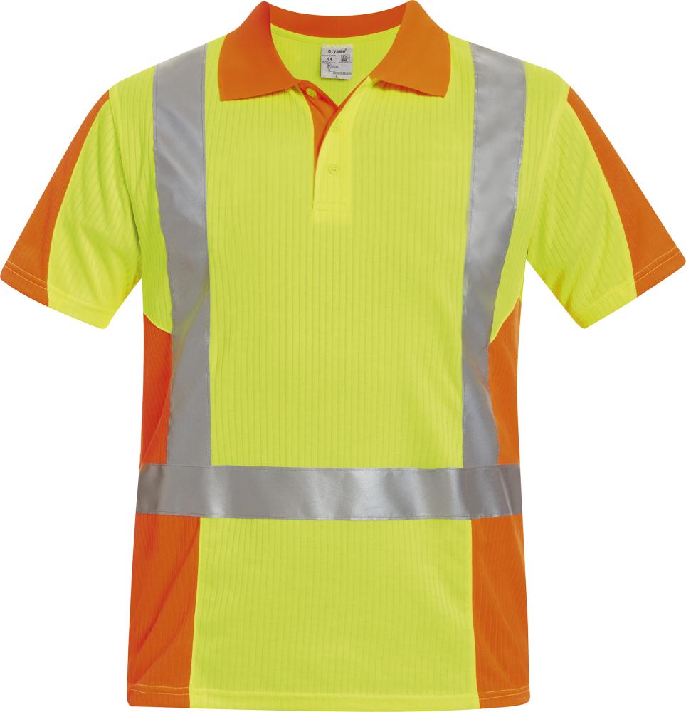Warn-Poloshirt Zwolle, Gr. 2XL, gelb/orange