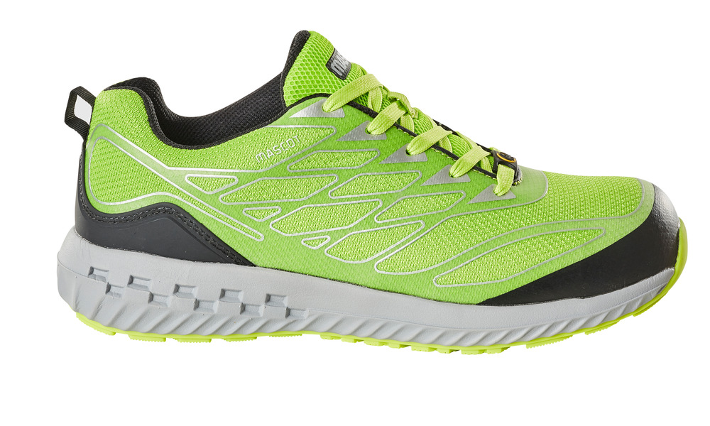 Sicherheitshalbschuh S1P m. Schnürsenkel Sicherheitshalbschuh S1P Sicherheitsschuhe Größe 1039, limonengrün/silber