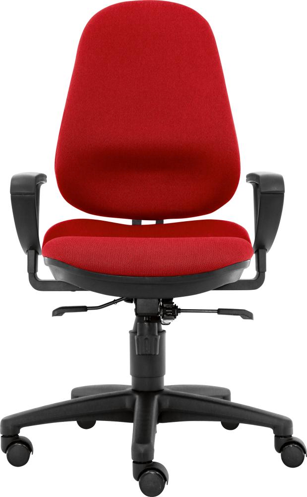 Bandscheibenstuhl Profi Ultra L rot belastbar bis 130 kg Bezug: 100 % Polyester