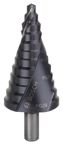 Stufenbohrer HSS-AlTiN, 6 - 37 mm, 10 mm, 93 mm, 12 Stufen