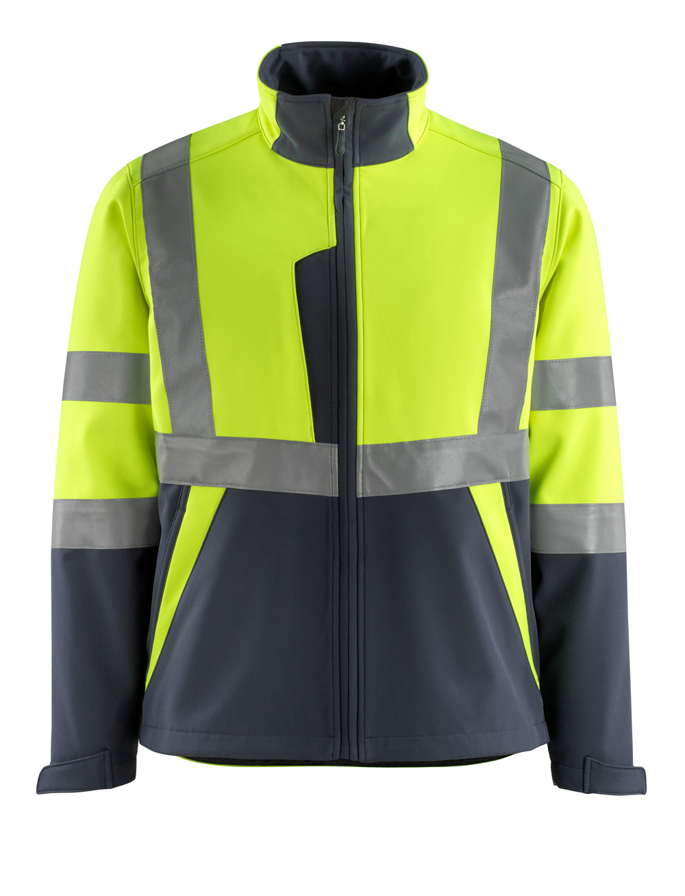 MASCOT® Kiama Soft Shell Jacke Größe 2XL, hi-vis gelb/schwarzblau