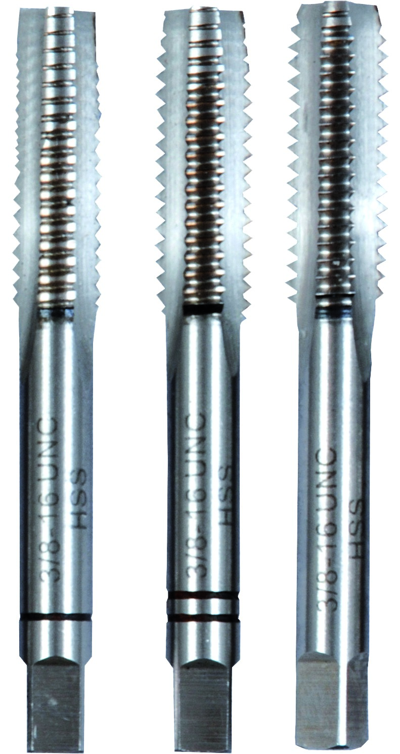 Handgewindebohrersatz 3tlg. HSS-G DIN 352 UNC 1"