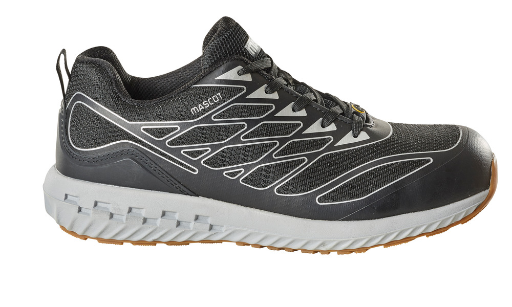 Sicherheitshalbschuh S1P m. Schnürsenkel Sicherheitshalbschuh S1P Sicherheitsschuhe Größe 0836, schwarz/silber