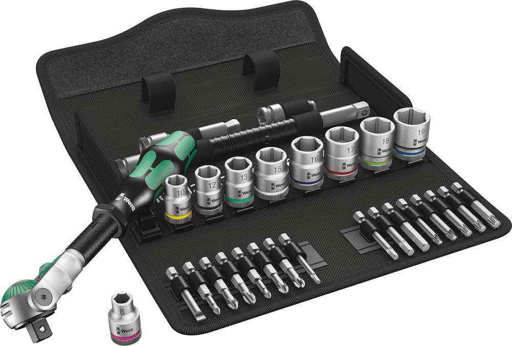 Steckschlüssel-Garnitur 3/8" ZYKLOP speed 29-teilig Wera