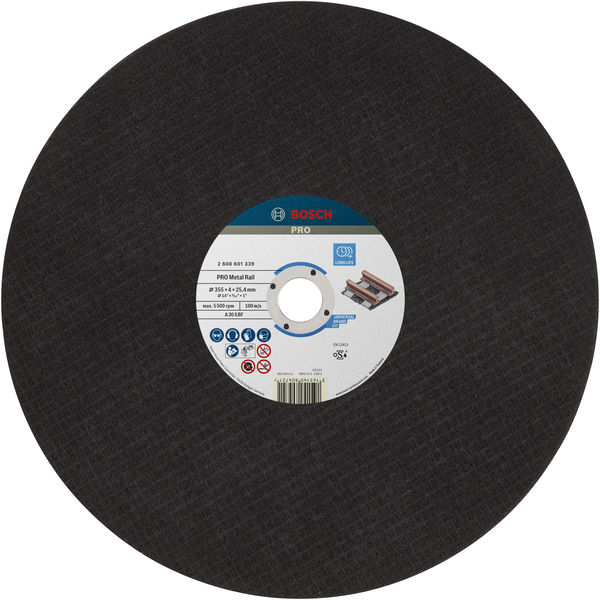 PRO Rail Trennscheibe, 355 x 4 x 25,4 mm