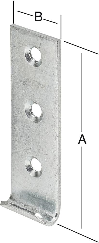 Schliesshaken gerade 44x18mm Nr. 8018Z VORMANN