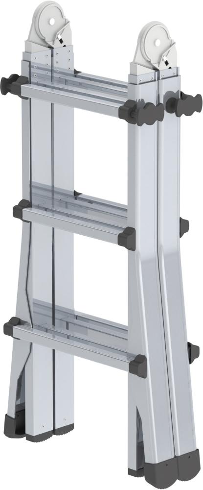 Teleskopleiter Alu 4x3 Sprossen GÜNZBURGER STEIGTECHNIK