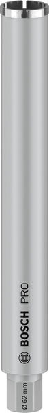 PRO Nassbohrkrone, 62 x 450 mm, G 1 1/4 Zoll UNC