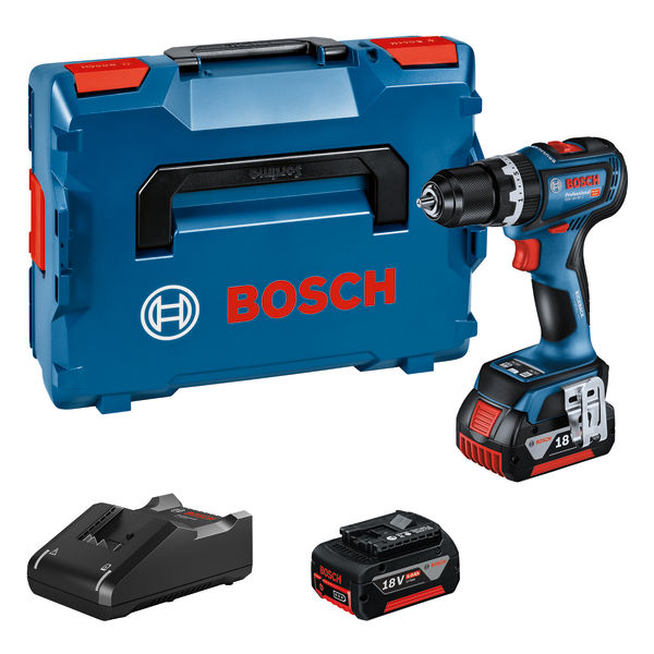 Akku-Schlagbohrschrauber GSB 18V-90 C, 2 Akku GBA 18V 5.0Ah, Ladg. u. L-BOXX