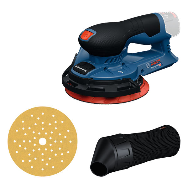 Akku-Exzenterschleifer GEX 12V-150 von Bosch . Produktbild Lieferumfang