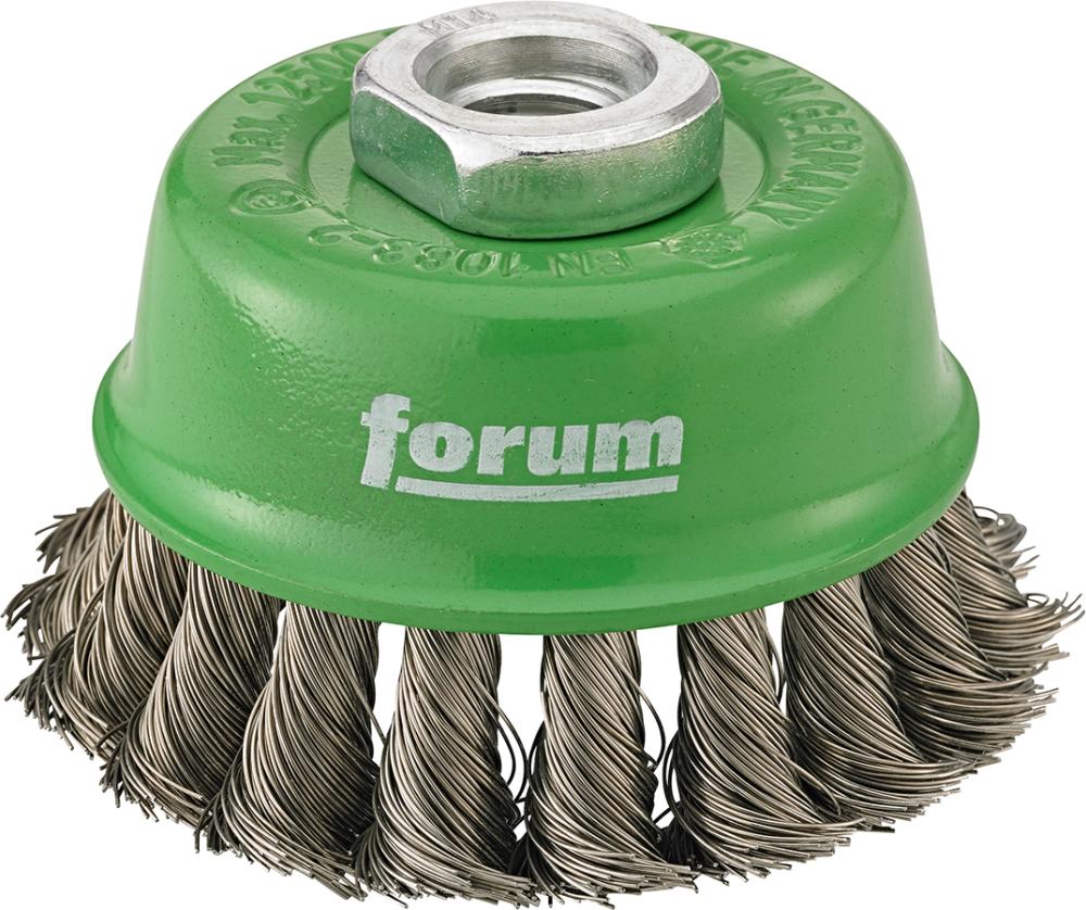 Topfbürste rostf. M14 65x0,35mm gezopft FORUM