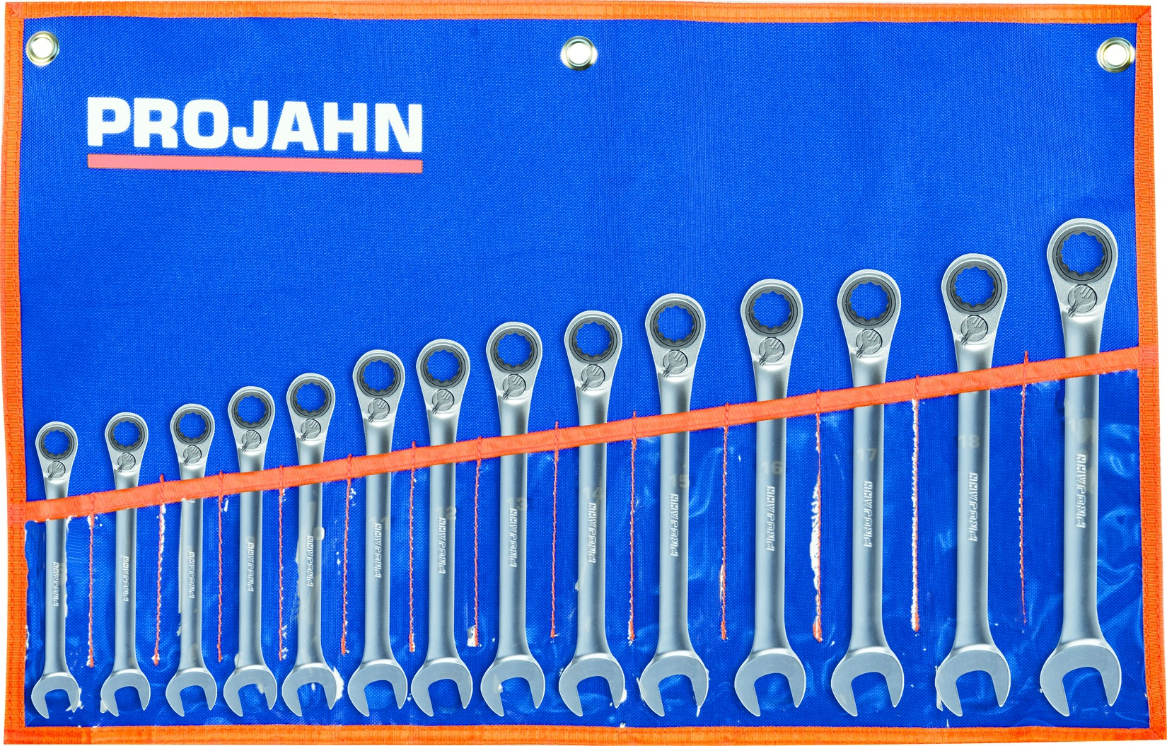 GearTech Schluessel Satz Rolltasche umschaltbar 14 tlg 6 - 7 - 8 - 9 - 10 - 11 - 12 - 13 - 14 - 15 - 16 - 17 - 18 - 19 mm