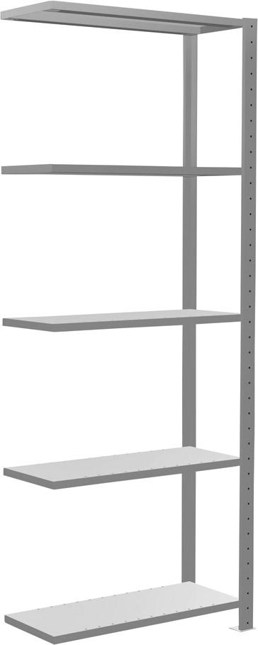 Steckregal m.LängenriegelB1000xT300xH2000 mm Anbaufeld 5 Böden vzk Fachlast 150kg