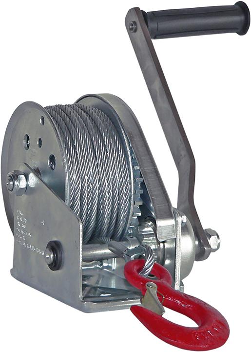 Handbremswinde BHW-1200 mit 20 m Seil Ø 5 mm Max. Hub-/Zugkraft unterste Lage: 550 daN