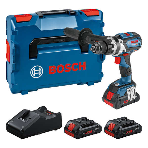 Prof. Set: Akku-Schlagbohrschrauber GSB 18V-110 C, 3 x ProCORE18V 4.0Ah, L-BOXX
