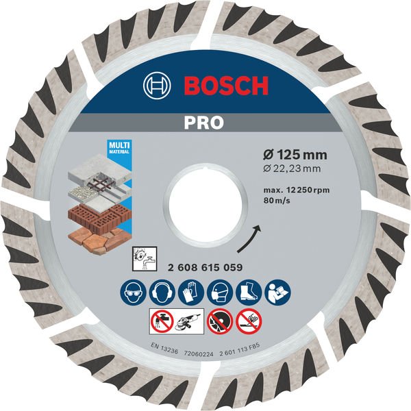 PRO Multi Material Diamanttrennscheibe, 125 x 22,23 mm