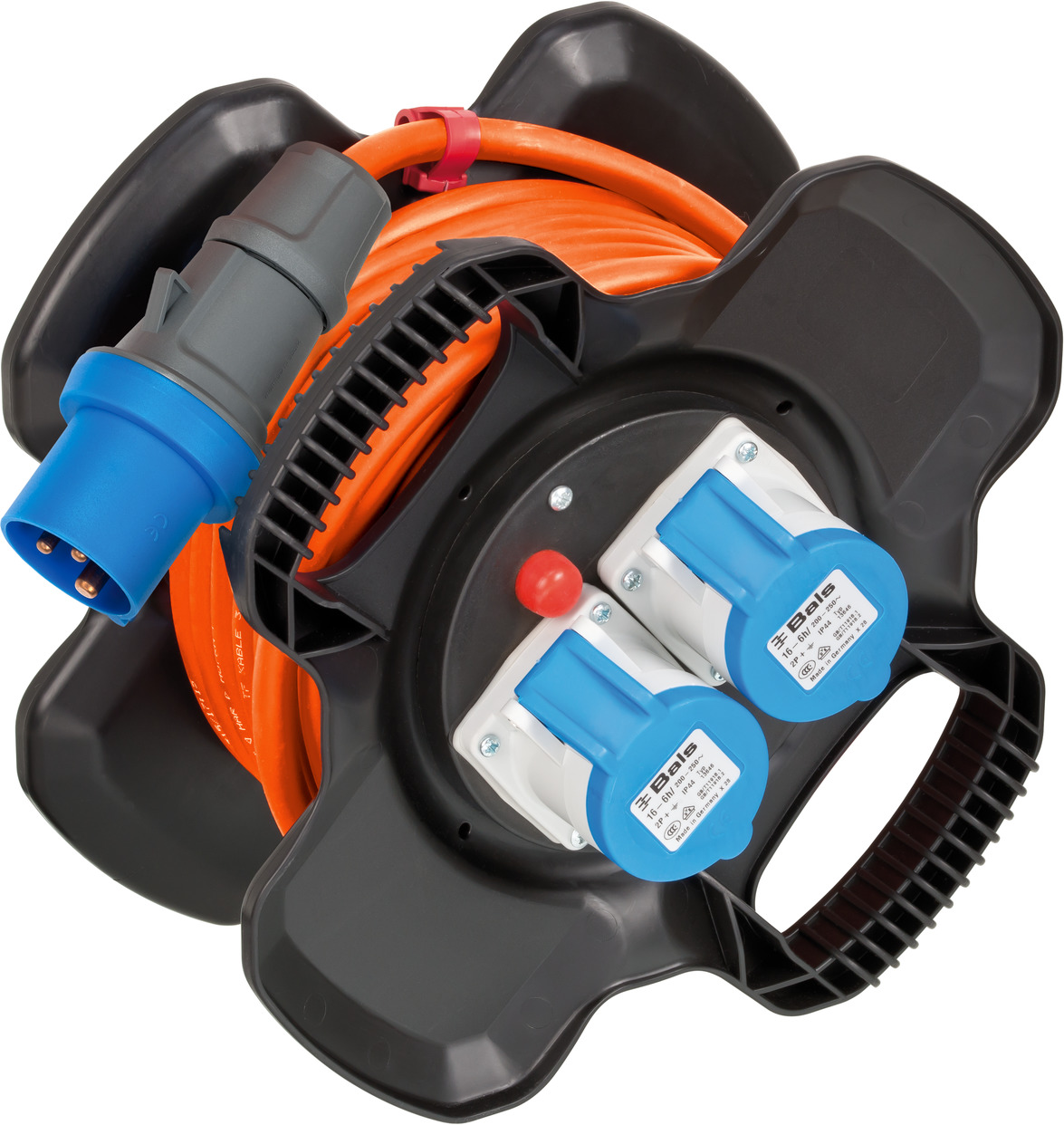Gummi-Kabelhaspel X-Gum CEE IP44 für Camping-/Maritim 10m H07RN-F 3G2,5