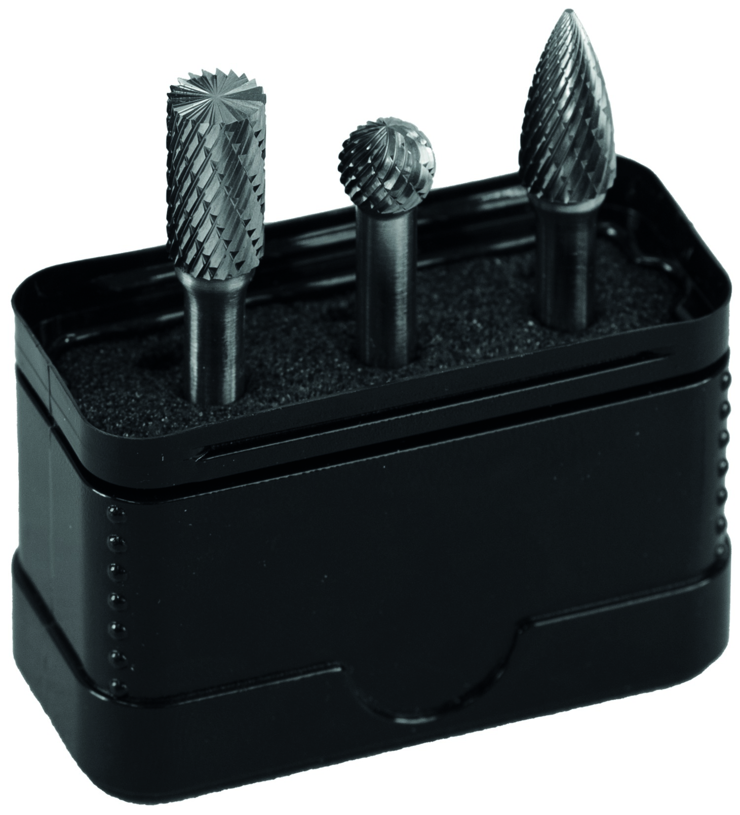 HM Frässtifte-Set, 3tlg. in Kunststoffpack Form B, D, G  Kopfdurchmesser 9.6 mm