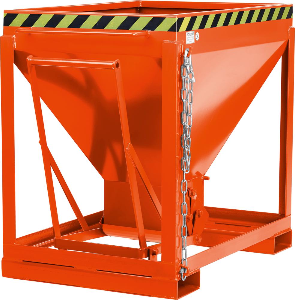 Silowagen Typ RSL-375 780x1200x1030 mm Volumen 0,37 m³Korn 3mm RAL 2004 reinorange