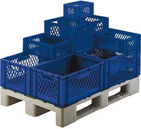 Stapeltransportkasten 200x100x120 mm blau W/B d