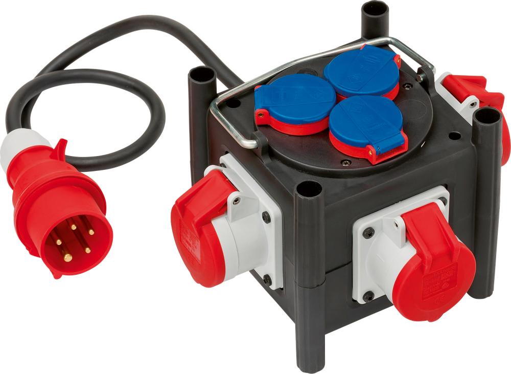Kompakt-Stromverteiler H07RN-F5G1,5 1m 3xCEE400V + 3x230V Brennenstuhl