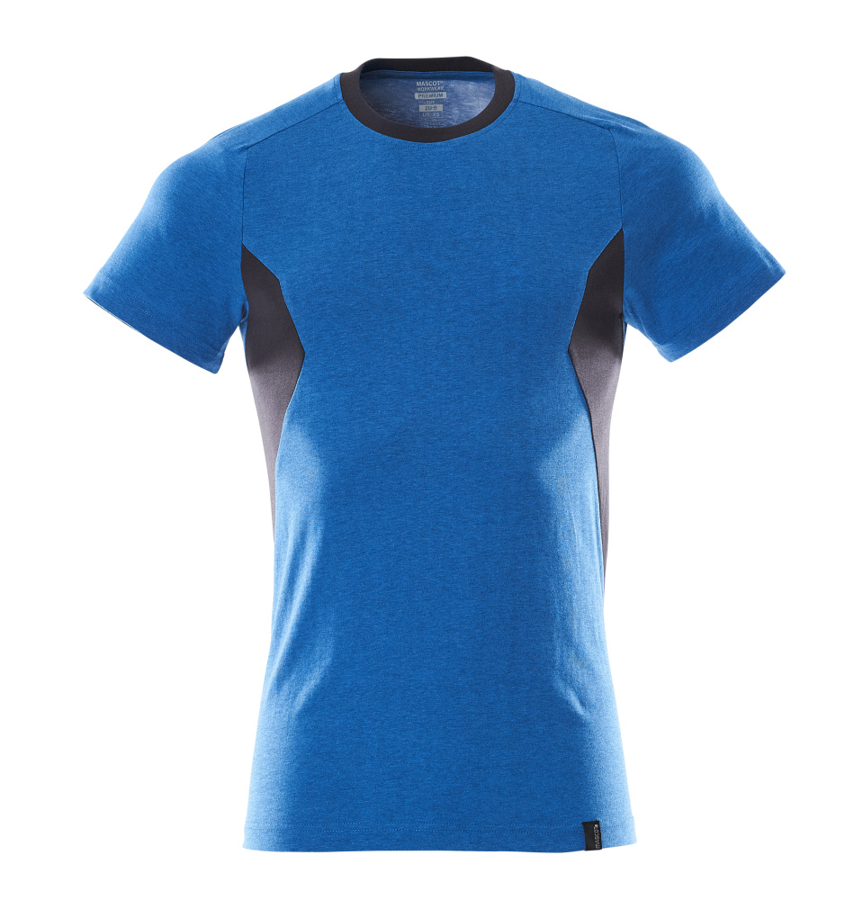 T-Shirt, moderne Passform T-shirt Größe 2XLONE, azurblau/schwarzblau