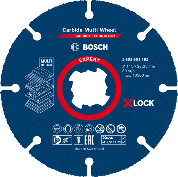 EXPERT Carbide Multi Wheel X-LOCK Trennscheibe, 115 mm, 22,23 mm