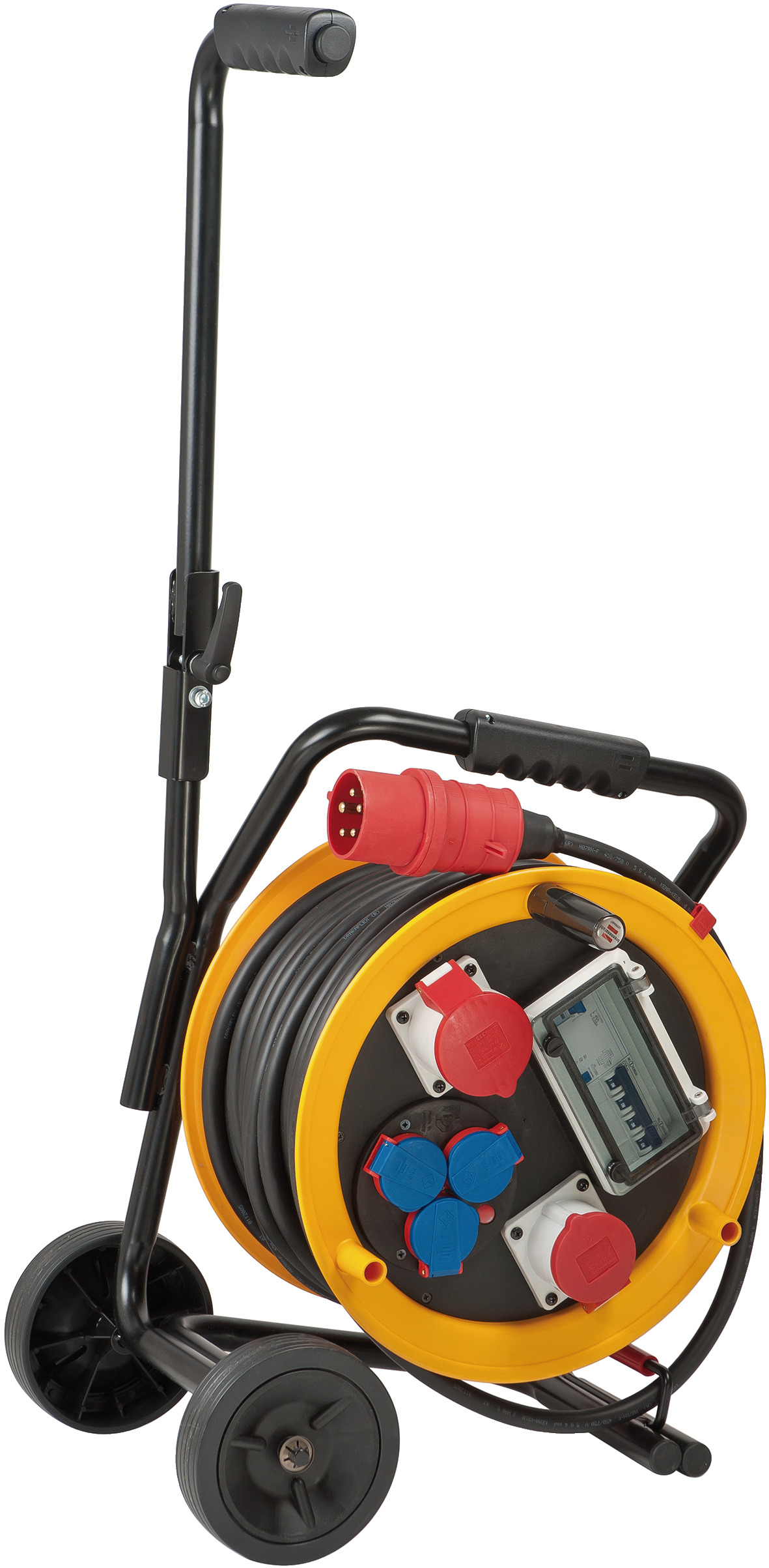 Brobusta CEE 2 FI IP44 Kabeltrommel mit Wagen 30m H07RN-F 5G4,0