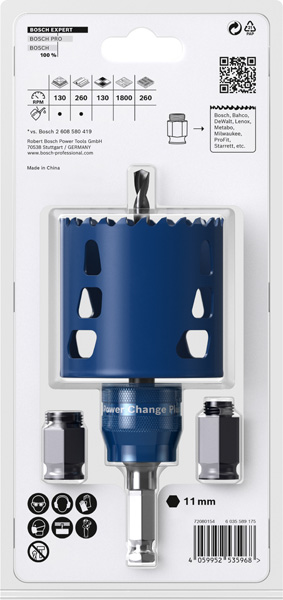 EXPERT Tough Material Lochsäge-Starter-Set, 68 x 60 mm