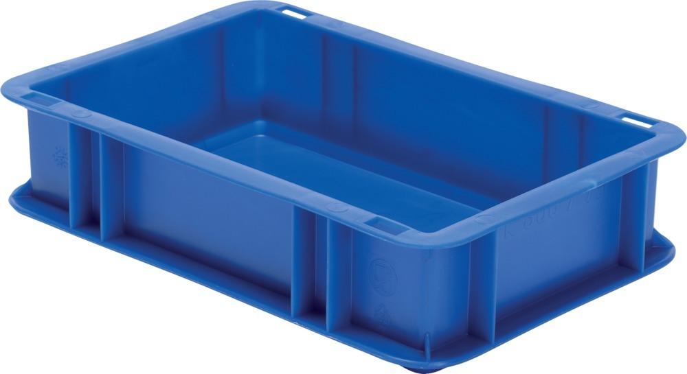 Transport-Stapelkasten B300xT200xH75 mm blau, geschlossen ohne Griffloch LA-KA-PE