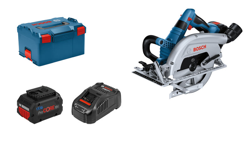Akku-Kreissäge BITURBO GKS 18V-70 L, 2 x Akku ProCORE18V 5.5Ah in L-BOXX