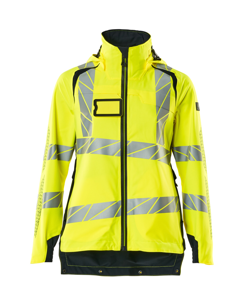 Hard Shell Jacke, Damen, leichtem Futter Jacke Größe 2XL, hi-vis gelb/schwarzblau